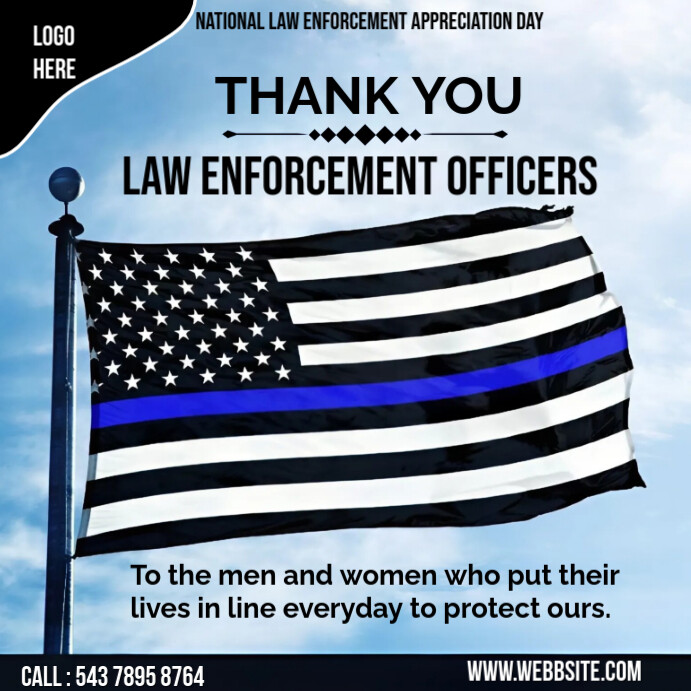 Copy of Blue Professional National Law Enforcement Appreciation Day ...