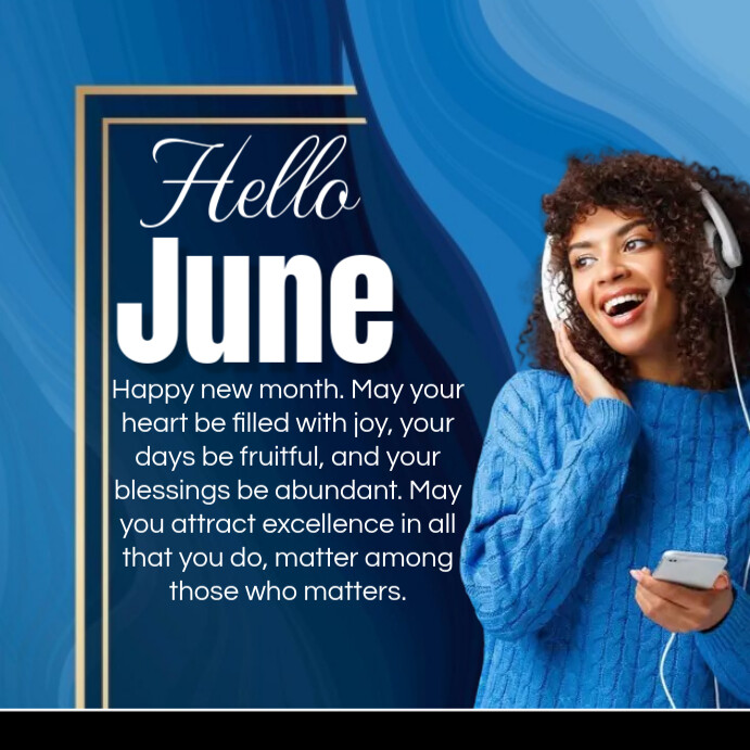 Blue Professional New Month Flyers  Instagram Post template