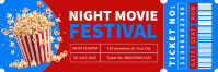 Blue Professional Night Movie Twitter Banner template