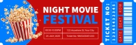 Blue Professional Night Movie Twitter Banner template