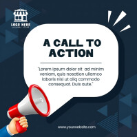 Blue Call to Action Instagram Post Template