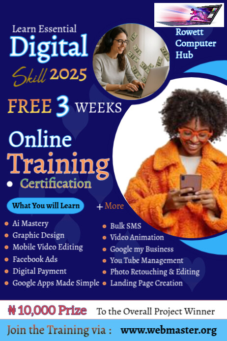 Plantilla de Blue Professional Online Computer Hub Poster | PosterMyWall
