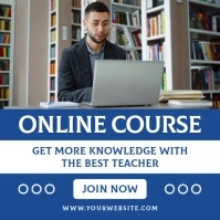 Blue Professional Online Course Instagram Post template