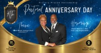 Blue Professional Pastoral Anniversary Facebook Shared Image template