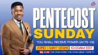 Blue Professional Pentecost Sunday YouTube Thumbnail template