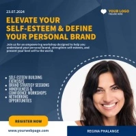 Blue Professional Personal Branding  Square (1:1) instagram template