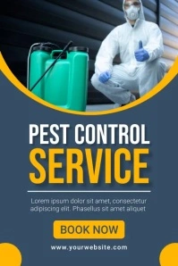 Blue Professional Pest Control Poster template