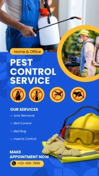 Blue Professional Pest Control Service Instag Instagram Story template