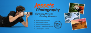 Blue Professional Photography Facebook Cover Photo Facebook-coverfoto template