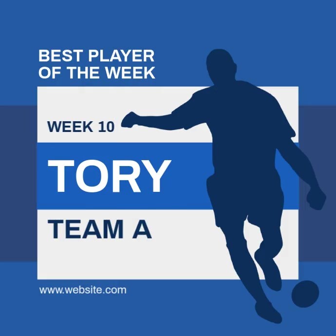 Blue Professional Player Of The Week Instagram Post Template | PosterMyWall