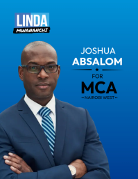 Biru Political Campaign Løbeseddel Template