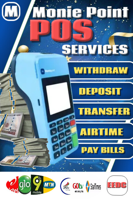 Blue Professional Pos Machine Poster Template | PosterMyWall