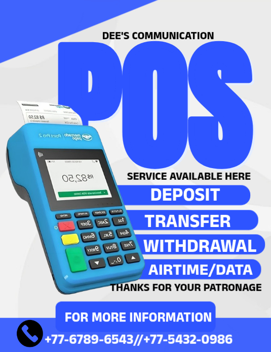 Service Poster Pos Pos Services Banner 4' X 6' Template | PosterMyWall