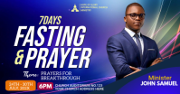Blue Professional Prayer and Fasting Event Facebook Shared Image template