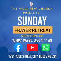 Blue Professional Prayer Retreat Instagram Post template