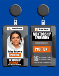 Blue Professional Premium Id Card Pass Flyer (us Letter) template