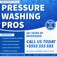 Blue Professional Pressure Washing Services Instagram Post template