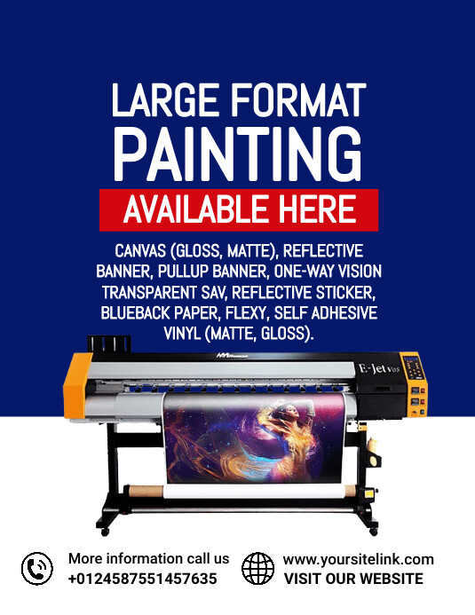 Blue Professional Printing Machine Flyer Flye Template | PosterMyWall