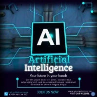 Blue Professional Professional Ai-artificial-intelligence Instagram Post template