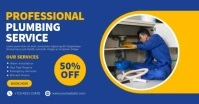 Blue Professional Professional Plumbing Service Facebook Shared Image template