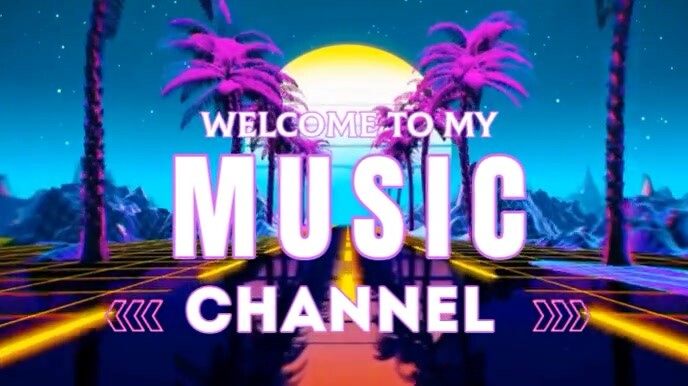 Blue Professional Purple And Blue Welcome To My Music Channel Video  Presentation (16:9) 演示(16:9) template