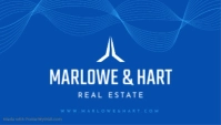 Blue Real Estate Business Card Business Card Template - Page 2