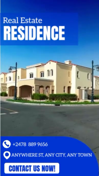 Blue Professional Real Estate Construction Instagram Reel template
