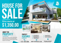 Blue Professional Real Estate Sale A4 Video template