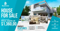 Blue Real Estate Sale Immagine condivisa di Facebook Template