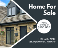 Blue Professional Real Estate Sale Medium Rectangle Mellemstort rektangel template