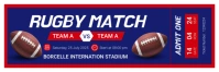 Blue Professional Rugby Match Twitter Banner template