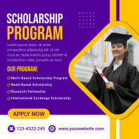 Blue Professional Scholarship Program Instagram Post template