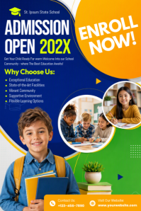 Blue School Admissions Tumblr Graphic Template