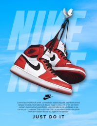Azul Nike Sneaker Promotion Flyer Template