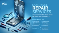 Blue Professional Smartphone Repair  Twitter Post Twitter-bericht template