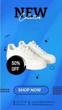Blue Professional Sneaker Sale Tik Tok Ad|new Collection Promo Video Template  Tiktok Video