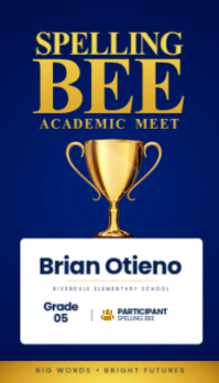 Blue Spelling Bee 名片 Template