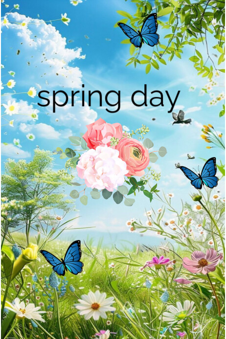 Blue Professional Spring Day Poster Template | PosterMyWall