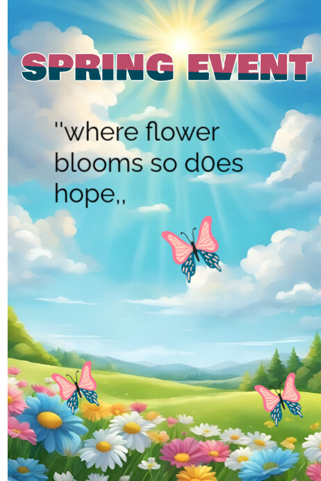 Spring Spectacular Poster Blue Professional Spring Event Poster Template | PosterMyWall