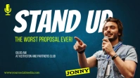 Blue Professional Stand Up Comedy Digital Display (16:9) template
