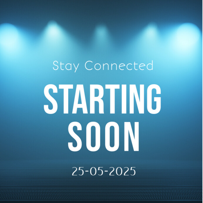 Blue Professional Starting Soon Announcement Instagram Post Templat ...