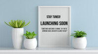Blue Professional Stay Connected Launching Soon Digital Display (16:9) template