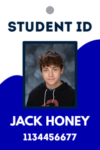 Bleu Student ID Card 海报 Template