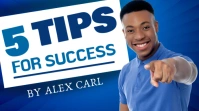Blue Professional Success Guide Tip Youtube T template