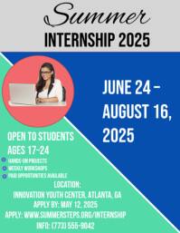 Blue Internship Program Flyers Template | PosterMyWall