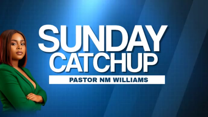 Blue Professional Sunday Church Service Digital Display Video Template ...