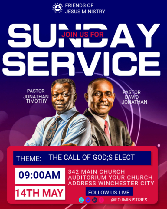 Sunday Church Service Template | PosterMyWall