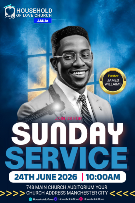 Sunday Church Service Posters Template | PosterMyWall
