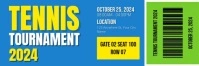 Blue Professional Tennis Tournament Ticket Twitter Banner template