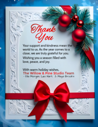 Blue Professional Thank You Card  Flyer (us Letter) template
